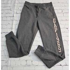 GAP Men’s Gray Jogger Sweatpants XS Logo Print Casual Lounge Pants Pre-Owned